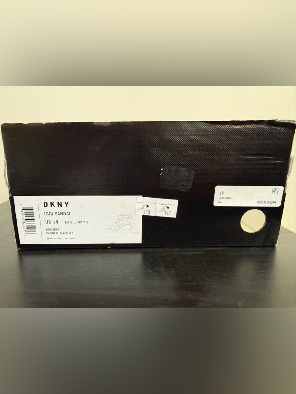 DKNY Iggi Black Strappy Heels Size 10 NIB Patent Toe Stiletto Sandals - Picture 4 of 13